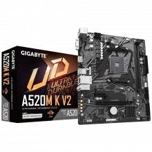 Mainboard Gigabyte A520M K V2 (AM4, 2x DDR4, HDMI, VGA, M.2 PCIe 3.0, m-ATX)