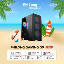PC Phi Long Gaming G5 - i7 12700F / RTX 3060 12G / RAM 32GB / SSD 1TB / PSU 650W