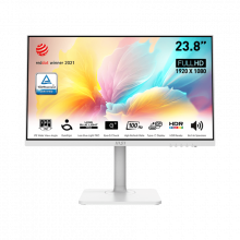 Màn Hình MSI 23.8inch Modern MD2412PW (FullHD, IPS, 100Hz, 1ms, Màu Trắng)