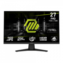 Màn Hình Gaming MSI 27inch MAG 274F (FullHD, IPS, 200Hz, 0.5ms, HDMI, DisplayPort, Màu Đen)