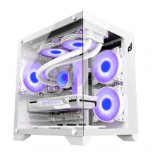 Vỏ Case Máy Tính EDRA ECS1503 White (m-ATX, No Fan, Max 7 Fan, Rad 240)