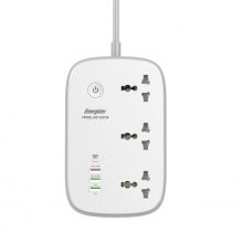Ổ Điện Đa Năng WiFi Smart Power Strip 3AC Energizer EPB2502EUWE (2 mét, 3USB-A và 1USB-C sạc nhanh PD Max 30W)