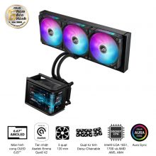 Tản Nhiệt Nước AIO ASUS ROG Ryuo IV SLC 360 ARGB (LGA1851/1700, AM5/AM4, Màn cong AMOLED 6.67 inch, Bơm Asetek Emma Gen8 V2)