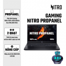 Laptop Acer Gaming Nitro ProPanel ANV15-41-R9M1 (AMD R5-7535HS, RAM 16GB, SSD 512GB, RTX 3050 6GB, Màn Hình 15.6 inch FHD 180Hz, Windows 11, Màu Đen)