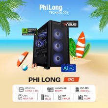 PC Phi Long Esport Gaming - U5 235 / RTX 5060 8G / RAM 16GB / SSD 500GB / PSU 650W  - Powered By ASUS