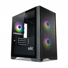 Vỏ Case MIK MORAX 3FA Black (m-ATX, Sẵn 3 fan ARGB, Max 5 fan, Rad 240)