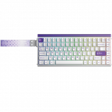 Bàn Phím Cơ Có Dây Aula HERO 84 HE Tím Trắng - Black King Magnetic Switch (84 phím, Rapid Trigger, 8000Hz, Gasket mount, Hotswap)
