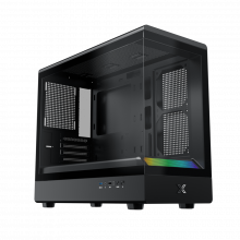 Vỏ Case Xigmatek Pura ML Black - EN48463 (m-ATX, No fan, Max 5 fan, Rad 360, ARGB LIGHTING BAR)