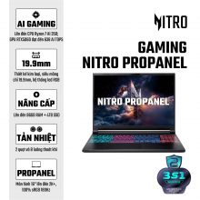 Laptop Acer Gaming Nitro ProPanel ANV16S-61-R7KQ (AMD Ryzen AI 5 340, RAM 16GB, SSD 512GB, GeForce RTX 5060 8GB, Màn Hình 16inch FullHD+ 180Hz, Windows 11)