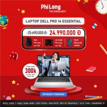 Laptop Dell Pro 14 Essential PV14250 71084490 (Intel Core 7-150U, RAM 16GB, SSD 512GB, VGA Intel Iris Xe Graphics, Màn Hình 14 inch FHD+, Windows 11, Bạc)