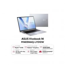 Laptop ASUS Vivobook 14 M1405NAQ-LY010W (AMD Ryzen 5 150, RAM 16GB, SSD 512GB, AMD Radeon, Màn Hình 14 inch WUXGA, Windows 11, Màu Bạc)