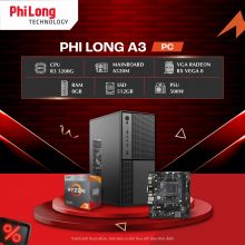 PC Phi Long Office A3 (Ryzen 3 3200G, A520M, RAM 8GB, SSD 512GB, PSU 500W, WiFi)