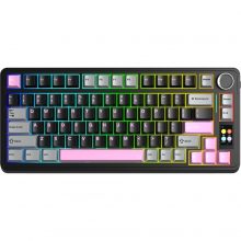 Bàn Phím Cơ Không Dây AULA S75 Pro Xám Đen Hồng - Star Vector Switch (3 mode, Gasket mount, Hotswap, Màn TFT)