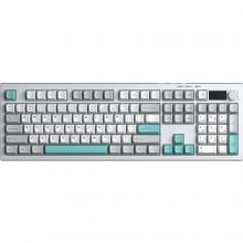 Bàn Phím Giả Cơ Không Dây Aula S102 Pro Xám + Be + Xanh Ngọc (3 mode, Silent, LED RGB)