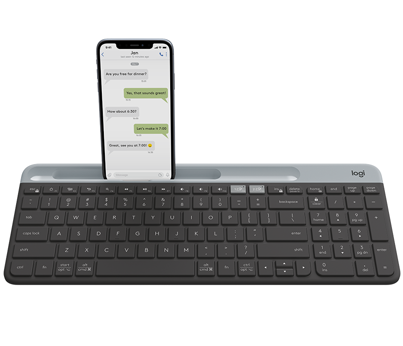 25114-21-1 Bàn Phím không dây Bluetooth Logitech K580 Slim màu đen