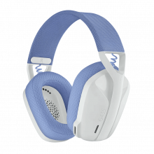 Tai Nghe Gaming Không Dây Logitech G435 LIGHTSPEED White (LIGHTSPEED + Bluetooth, Siêu nhẹ 165g, Pin 18 giờ)