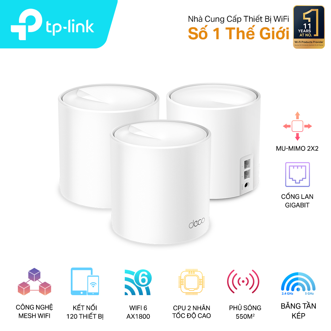 26241-x20_3-1 WHOLE-HOME WI-FI SYSTEM TP-LINK DECO X20 -AX1800 (3 chiếc/pack )