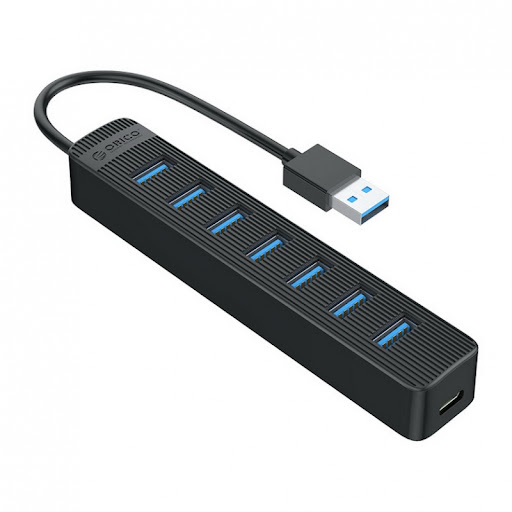 26714-unnamed-1 Bộ Chia 7 Cổng USB HUB Orico USB 3.0 (TWU3-7A-BK, Màu Đen)