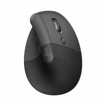 Chuột Không Dây Công Thái Học Logitech Lift Vertical, Màu Đen (Logi Bolt + Bluetooth, 4000 DPI, Quiet clicks, Pin 24 tháng)