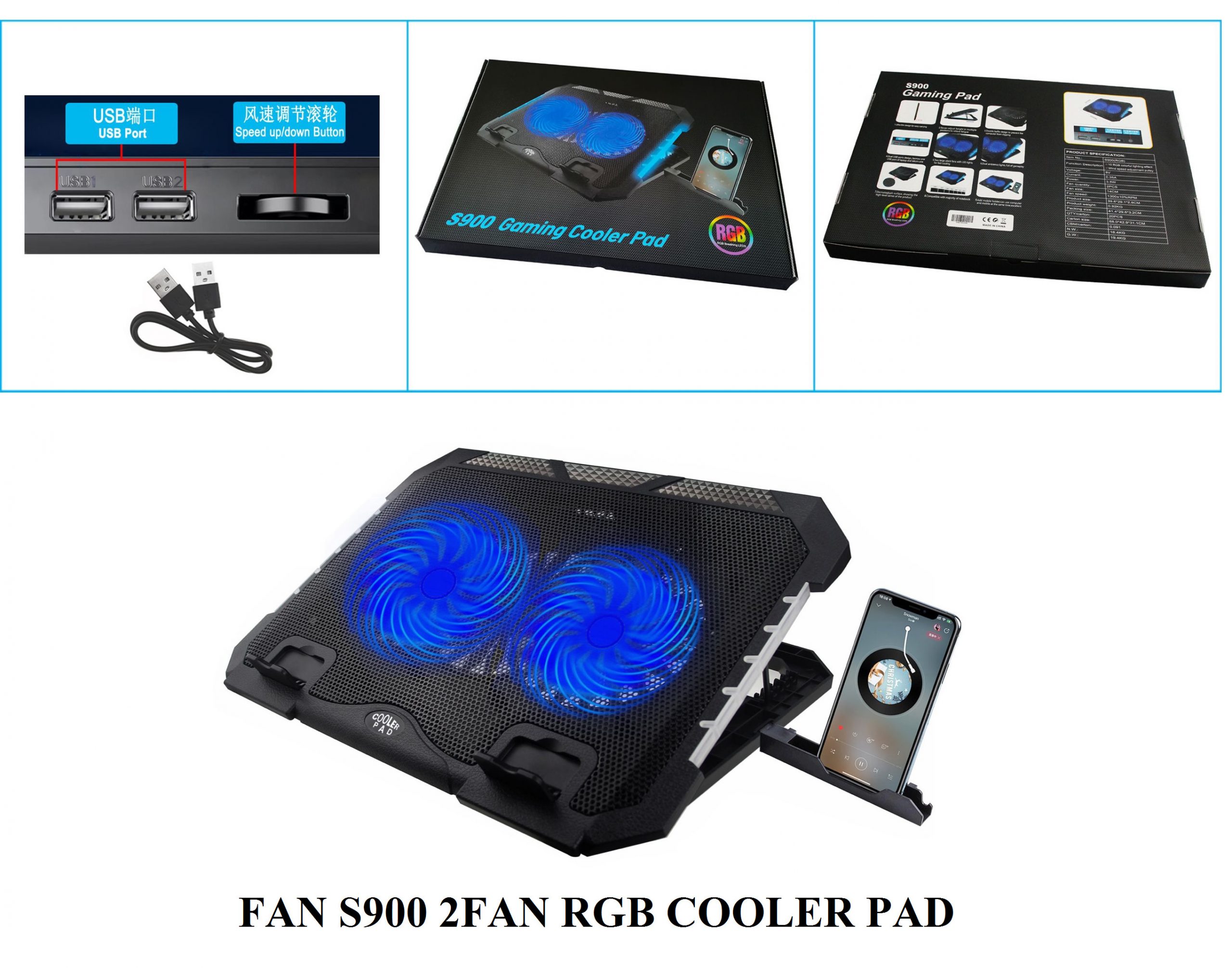 29332-z4123269466163_b147b92994791542288b85cf40274c35-1 Đế tản nhiệt dành cho Laptop COOLING PAD S900