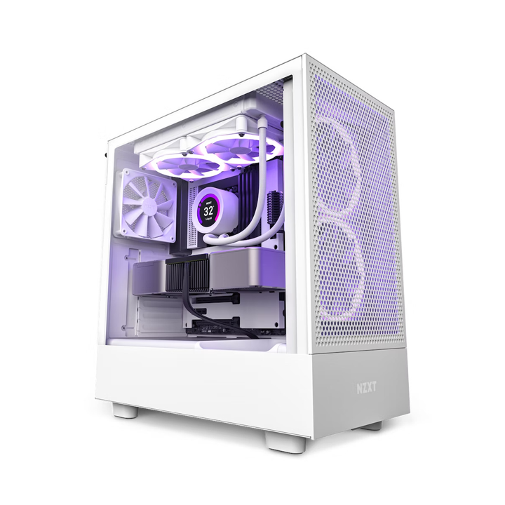 29380-phi-long-case-nzxt-h5-flow-white-1 Vỏ Case NZXT H5 Flow White (Mid Tower, ATX, Sẵn 2 Fan, Max 6 Fan)