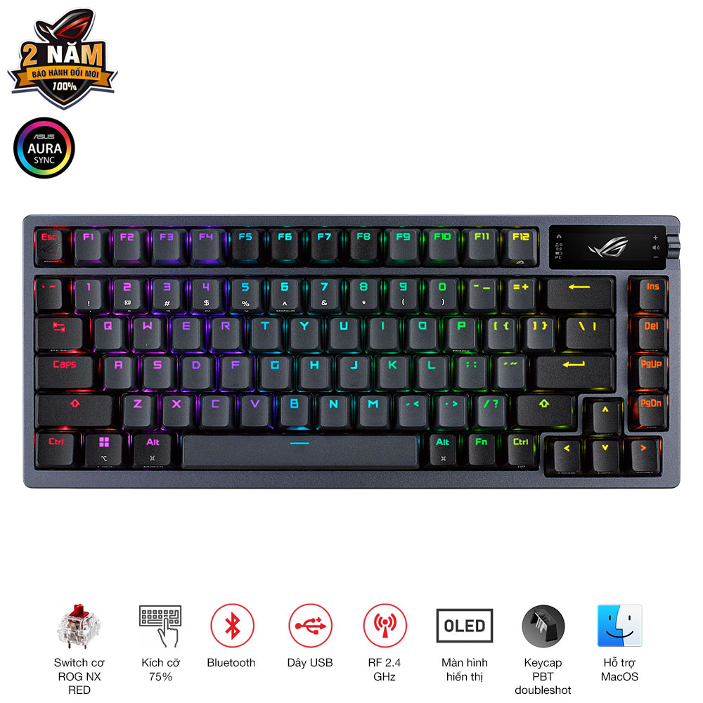 29705-phi-long-rog-azoth-01-1 Bàn phím cơ không dây Asus ROG Azoth (NX Red Switch, USB-C, Bluetooth 5.1, RF 2.4GHz)