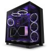 Vỏ Case NZXT H9 Elite All Black (ATX, 3 mặt cường lực, Sẵn 4 Fan, Max 10 Fan, USB-C 20Gbps, Rad 360)
