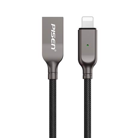 29780-13157_cap_sac_pisen_lightning_intelligent_power_off_2-1 Cáp lightning Pisen 2.4A intelligent Power-Off AL26-1200 (màu đen, chống gãy, đứt)