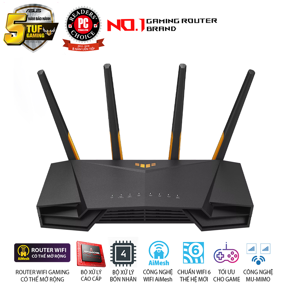 30628-router-wifi-asus-tuf-gaming-ax4200-philong-1-1 Router WiFi Asus TUF Gaming AX4200 (WiFi 6, 2 băng tần, Chuẩn AX 4200Mbps, LAN Gigabit 2,5Gbps 4 Ăng-ten, AiMesh)