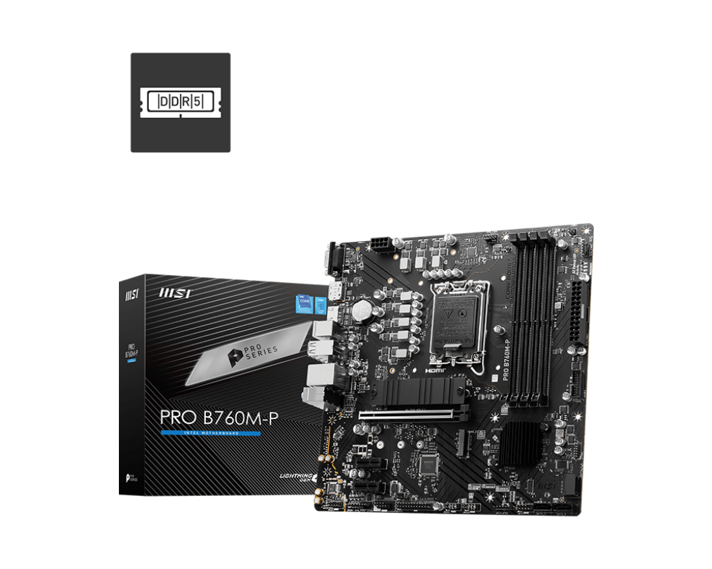 31472-mainboard-msi-pro-b760m-p-philong-1-1 Mainboard MSI PRO B760M-P (LGA 1700, 4x DDR5, HDMI, Displayport, VGA, M.2 PCIe 4.0, m-ATX)
