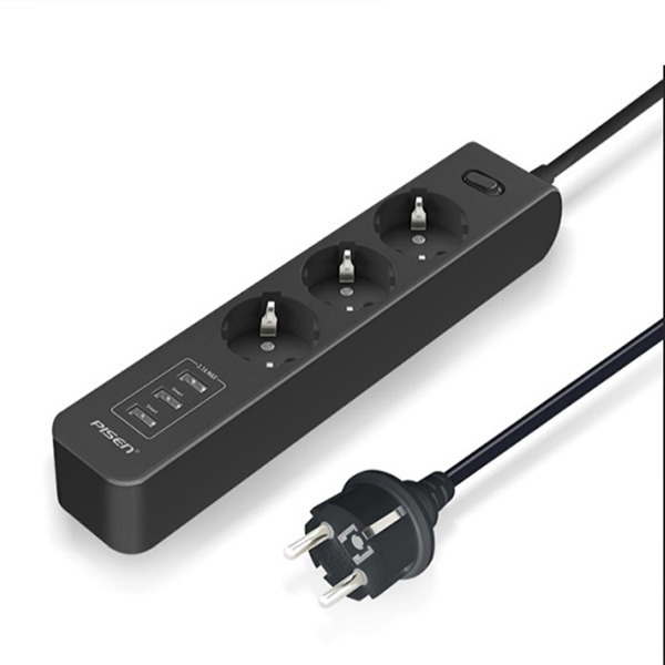 31822-o-cam-dien-pisen-303-ep-01690255198-1 Ổ cắm điện Pisen 303-EP màu đen (3AC/3xUSB)