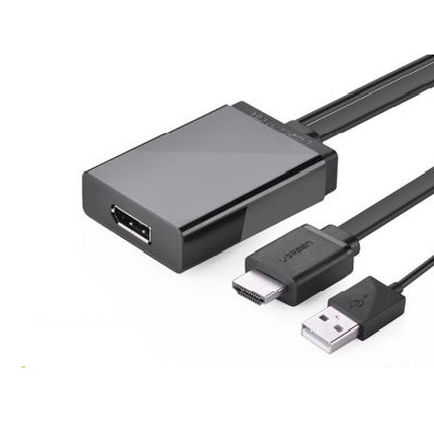 32268-cap-chuyen-doi-hdmi-usb-sang-displayport-ugreen-40238-phi-long-1 Cáp Chuyển Đổi HDMI + USB Sang DisplayPort Ugreen 40238 (4K*2K, có cấp nguồn)