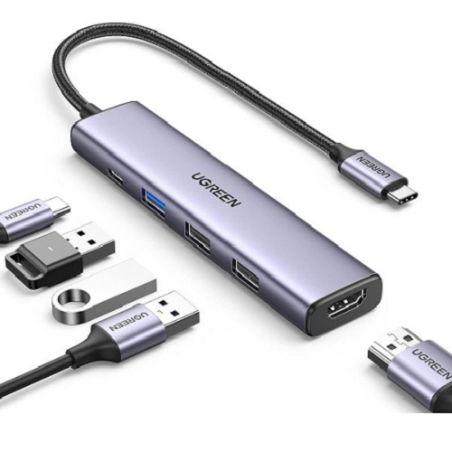 32574-bo-chuyen-doi-usb-type-c-5-trong-1-ugreen-15495-philong1-1 Bộ Chuyển Đổi USB Type-C 5 trong 1 Ugreen 15495