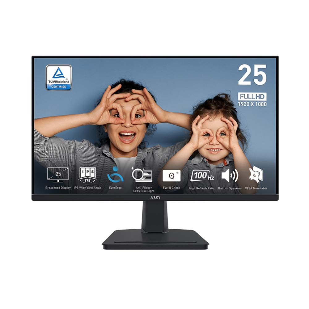 32745-msi_pro_mp251_1-1 Màn Hình MSI 24.5inch PRO-MP251 (IPS, 100Hz, 16.7 triệu màu, 101% SRGB, HDMI, VGA)