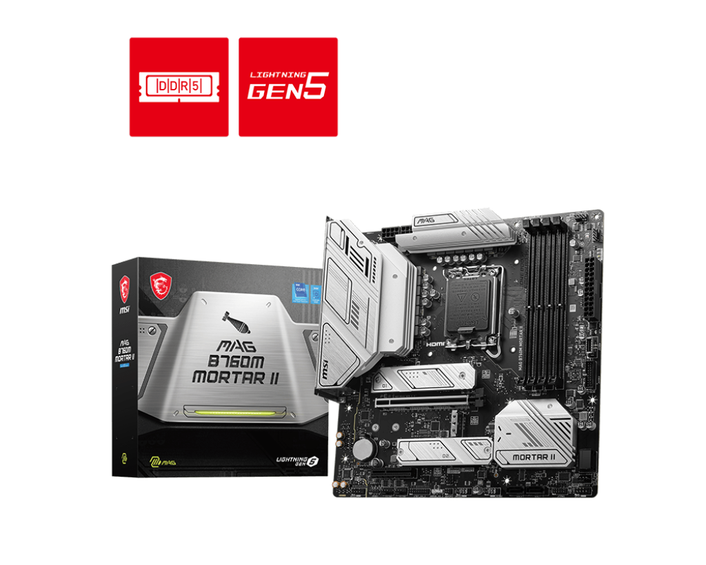 32889-mainboard-msi-mag-b760m-mortar-ii-philong-1-1 Mainboard MSI MAG B760M MORTAR II (LGA1700, 4x DDR5, HDMI, Displayport, M.2 PCIe 4.0)