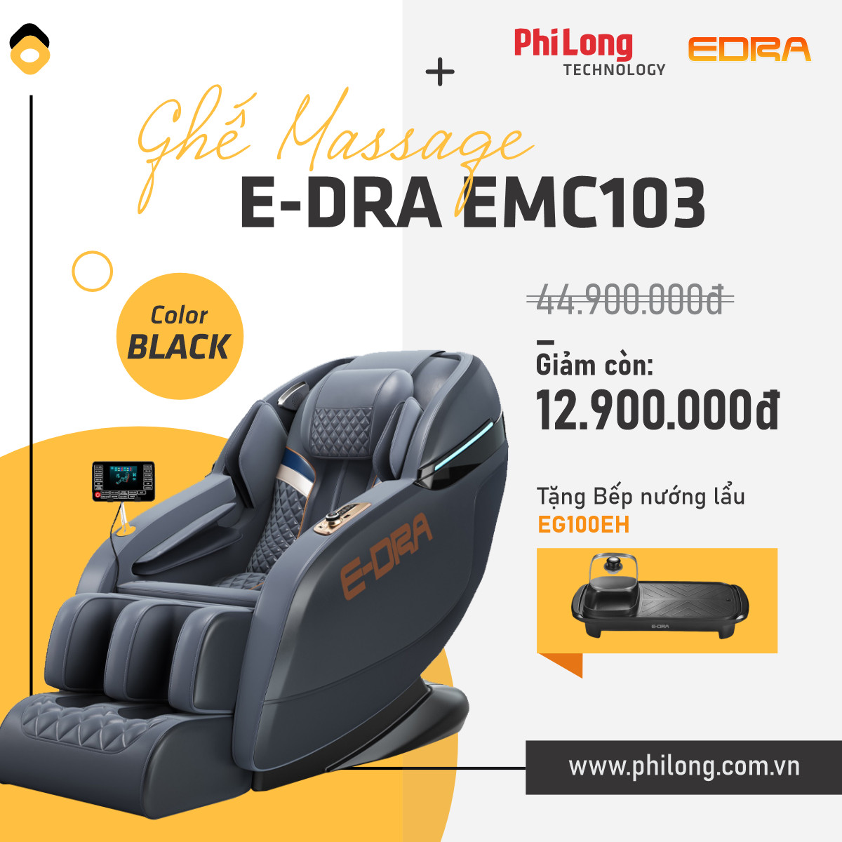 33012-emc-103-xanh-en-1 Ghế Massage EDRA HESTIA EMC103 - Màu Xanh Đen