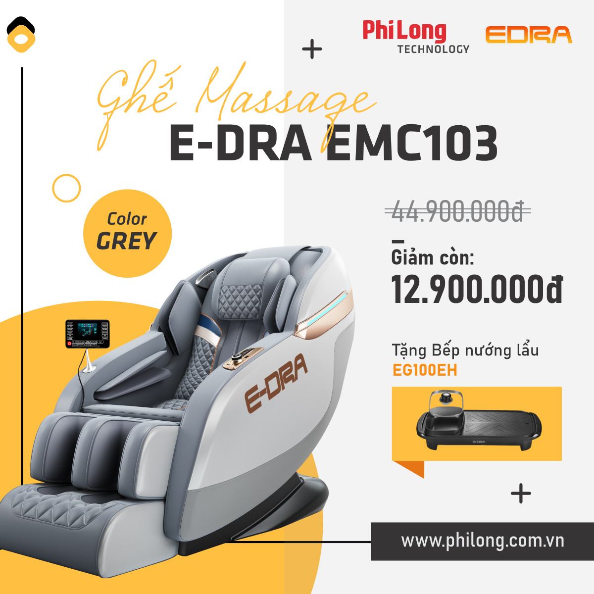 33013-emc-103-x-m-xanh-1 Ghế Massage EDRA HESTIA EMC103 - Màu Xám Trắng