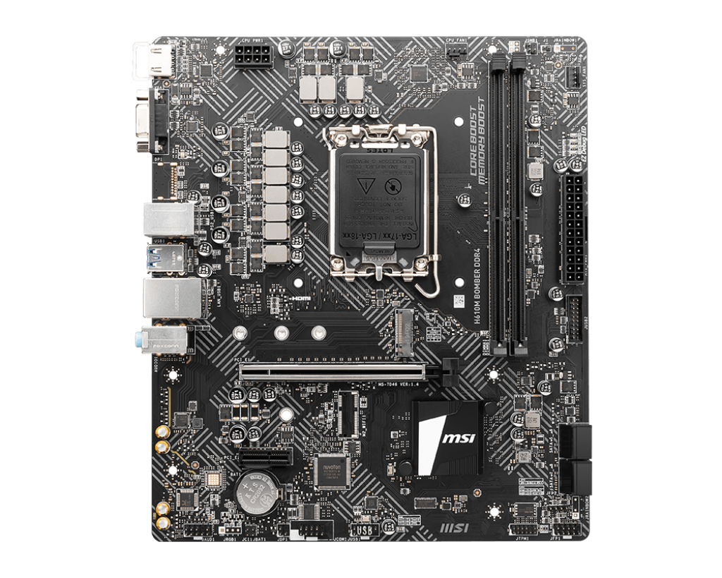 33512-mainboard-msi-pro-h610m-bomber-ddr4-philong-1-1 Mainboard MSI PRO H610M BOMBER DDR4 (LGA 1700, 2x DDR4, HDMI, VGA, M.2 PCIe 3.0)