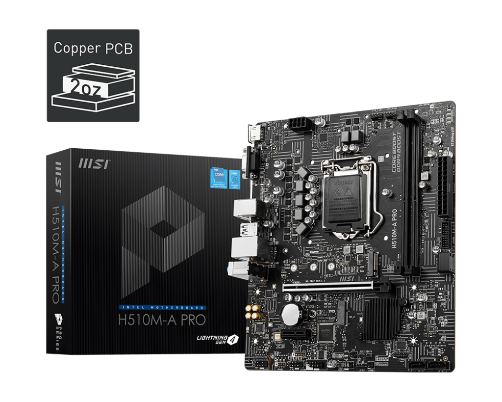 33825-mainboard-msi-h510m-a-pro-philong-1-1 Mainboard MSI H510M-A PRO (LGA 1200, 2x DDR4, VGA, HDMI, M2 PCIe 3.0, m-ATX)
