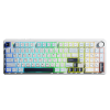 Bàn Phím Cơ Không Dây AULA F99 PRO Xanh Dương - Trắng - Tím Đậm Star Vector Switch (99 phím, Núm xoay, 3 mode, Gasket mount, Hotswap)