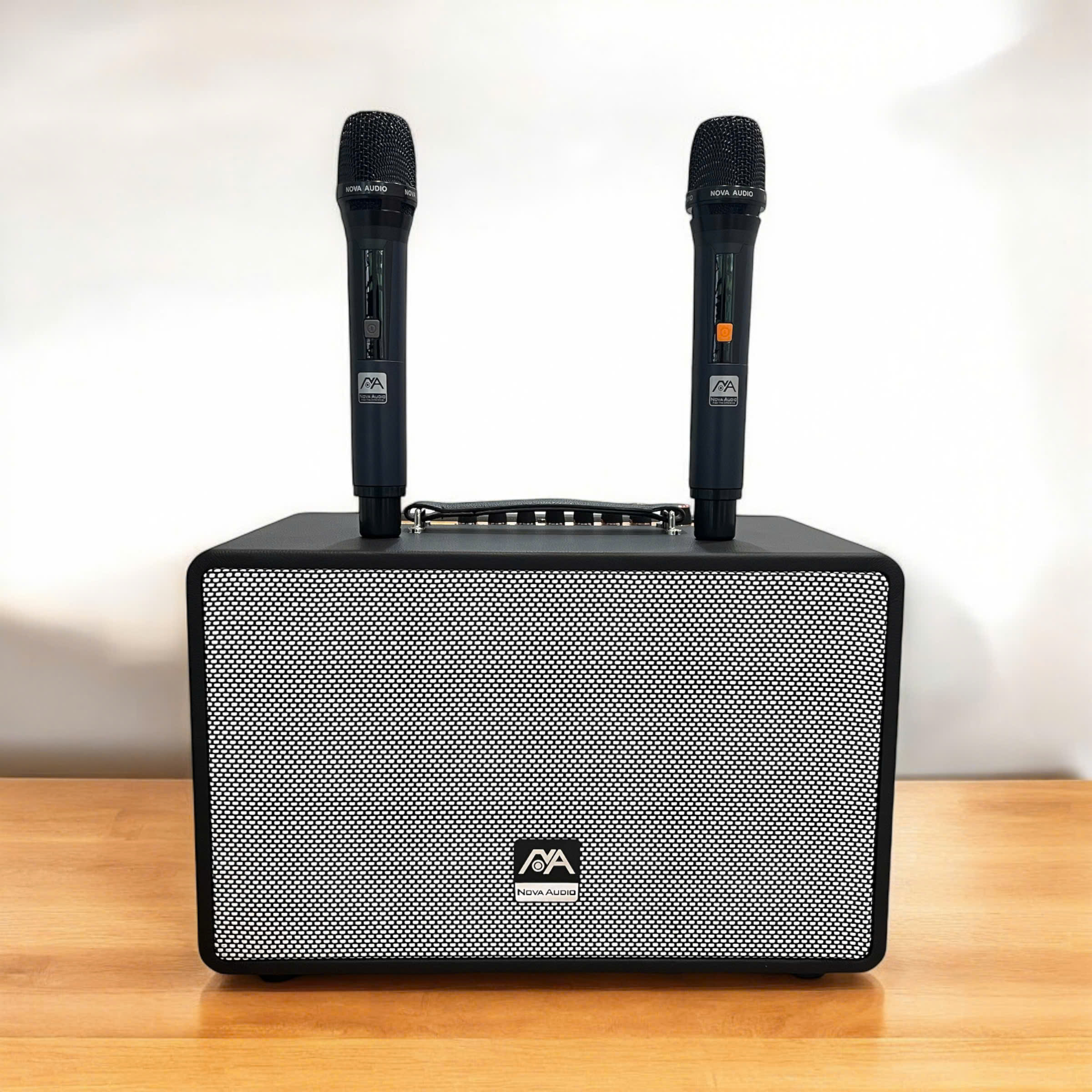 34142-loa-karaoke-di-dong-nova-audio-pro-200v-black-philong Loa Karaoke Di Động Nova Audio PRO-200V Black (100W RMS, Bluetooth, AUX, HDMI, Optical, Kèm 2 Micro Không Dây, Guitar)