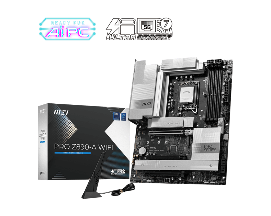 34173-mainboard-msi-pro-z890-a-wifi-philong-1-1 Mainboard MSI PRO Z890-A WIFI (LGA 1851, 4x DDR5, HDMI, Thunderbolt 4, M.2 PCIe 5.0, WiFi 7, ATX)