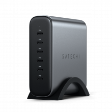 Dock Sạc Satechi 6 Cổng USB-C GaN PD 200W (Đầu Cắm Tròn EU) (ST-C200GM-EU)