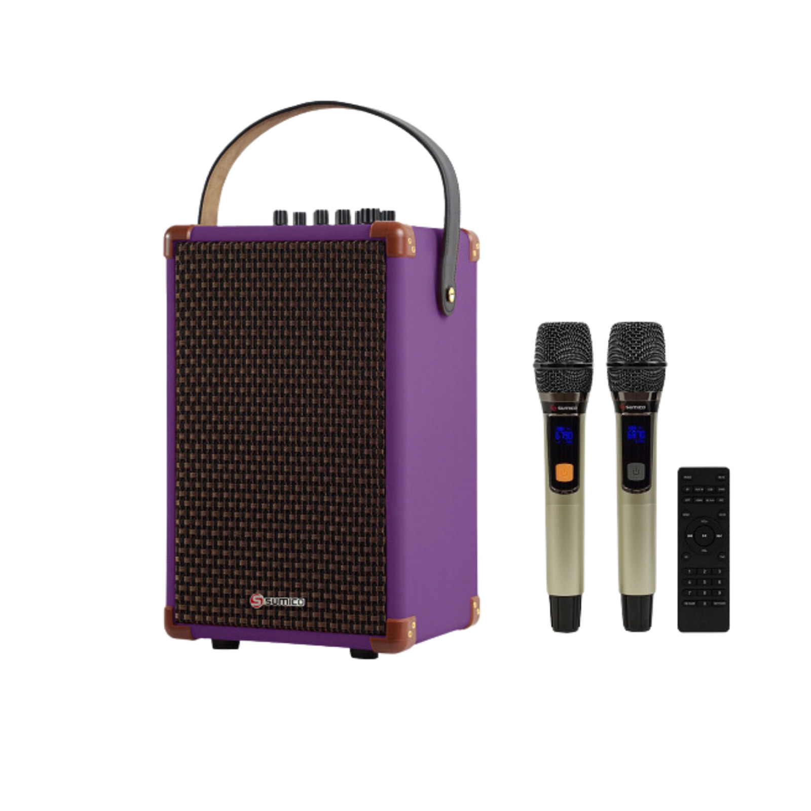34675-loa-karaoke-di-dong-sumico-bella-51-purple-philong-4 Loa Karaoke Di Động Sumico Bella 51 Purple (90W RMS, Bluetooth / AUX / USB / TF Card / HDMI / Optical, Pin 8 giờ, Kèm 2 mic không dây)