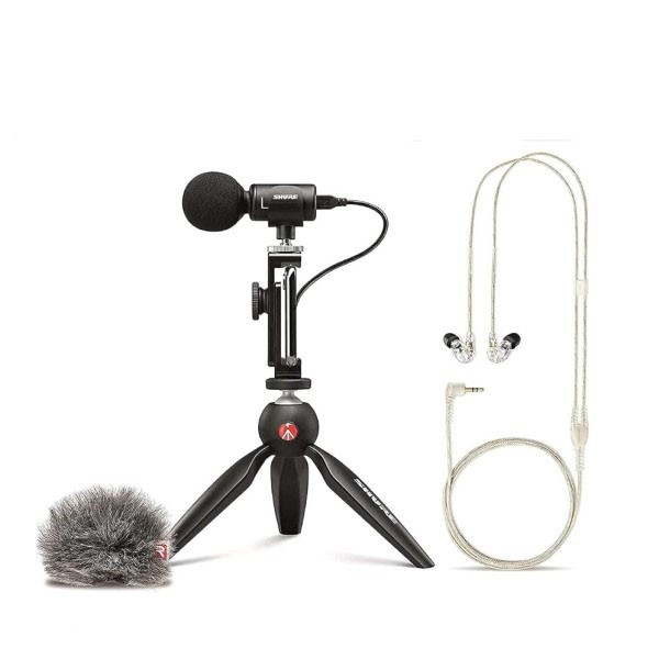 34754-mv88-se215 Bộ Micro Thu Âm Shure MV88+SE215 (Kèm tai nghe SE215+Tripod)