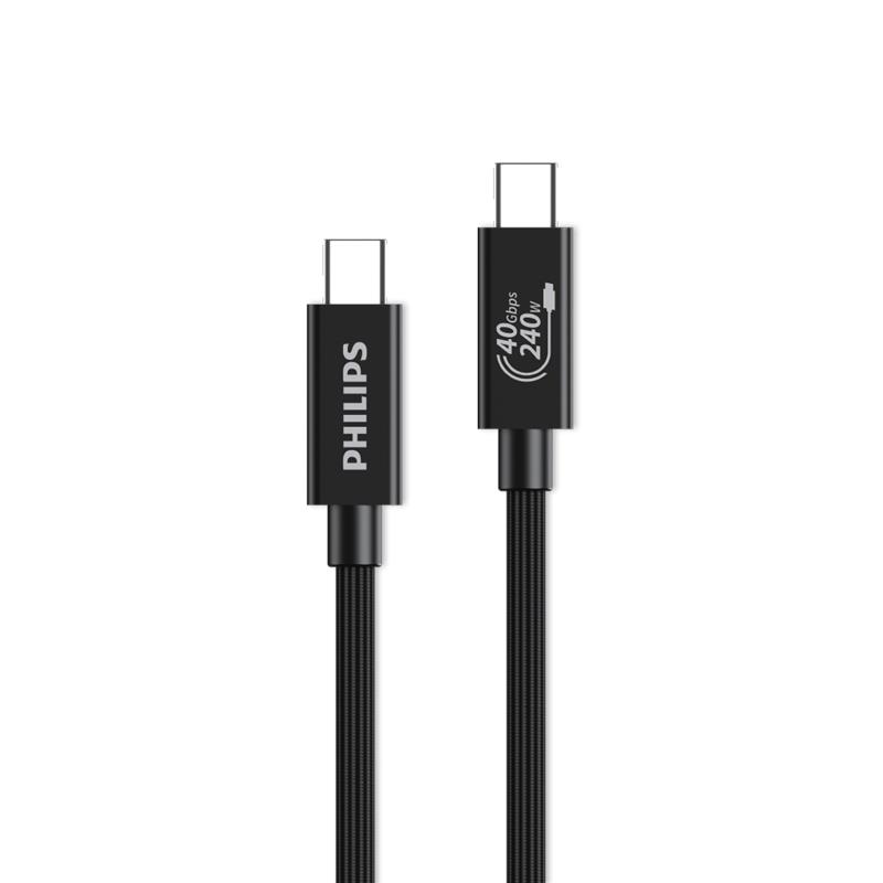 34757-2024_10_02_16_12_01_56 Cáp sạc và truyền dữ liệu USB4 USB-C to USB-C Philips 1M 240W DLC2608BK