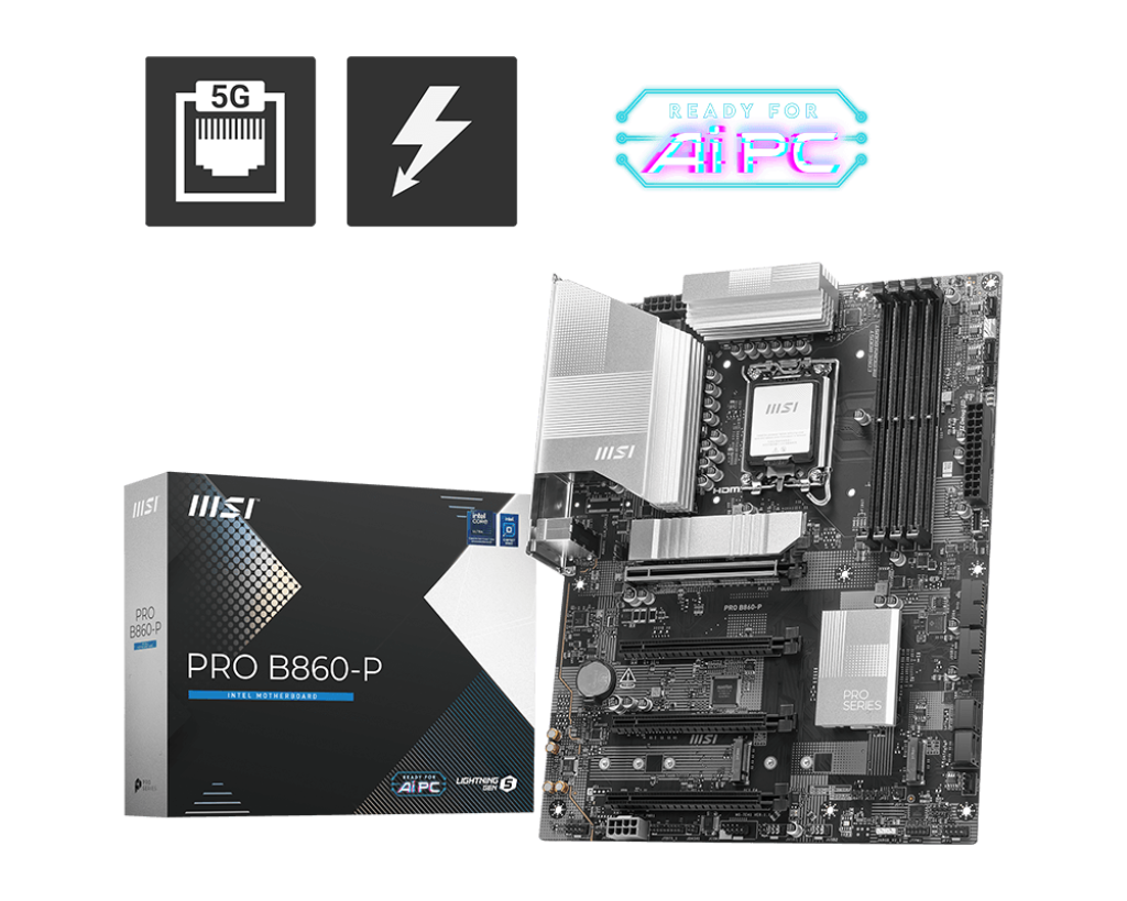 34875-mainboard-msi-pro-b860-p-philong-1-1 Mainboard MSI PRO B860-P (LGA 1851, 4x DDR5, Thunderbolt 4, Displayport, HDMI, M.2 PCIe 5.0, ATX)