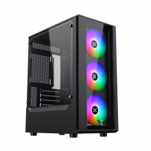 Vỏ case Xigmatek MYX 3F Black - EN49118 (m-ATX, Sẵn 3 fan RGB, Max 8 fan, Rad 240)
