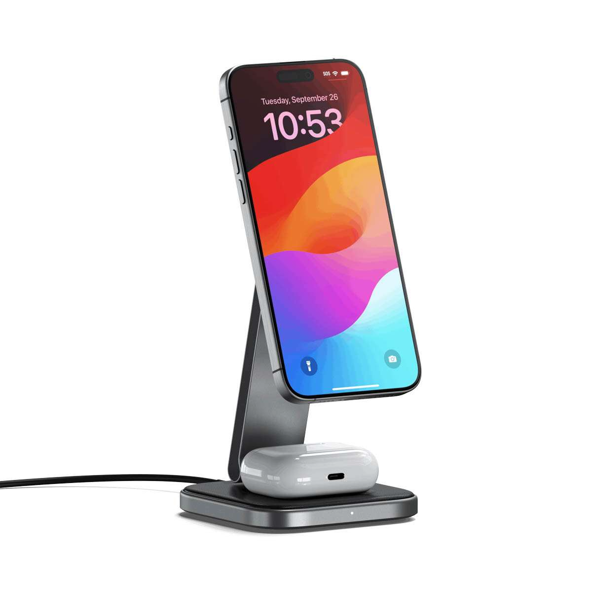 35056-satechi-st-q21fm-philong Đế sạc không dây Satechi 2-in-1 Foldable Qi2 Wireless Charging Stand ST-Q21FM