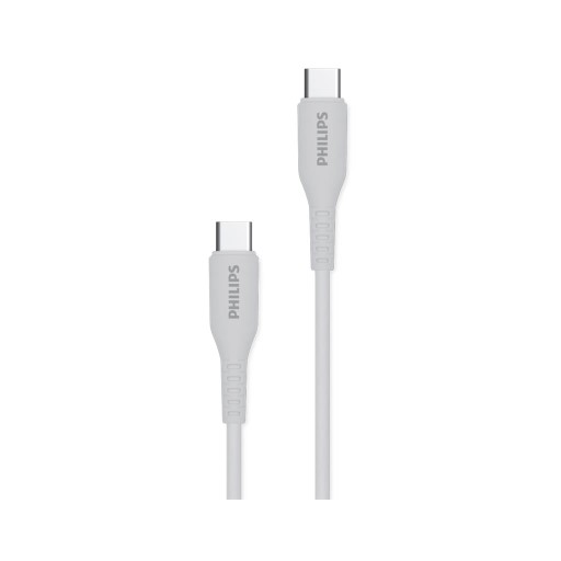 35173-cap-sac-usb-type-c-sang-usb-type-c-philips-60w-dlc8601w-philong1 Cáp Sạc USB Type C Sang USB Type C Philips 60W DLC8601W (1.2 mét, Silicon Siêu Bền, Màu Trắng)